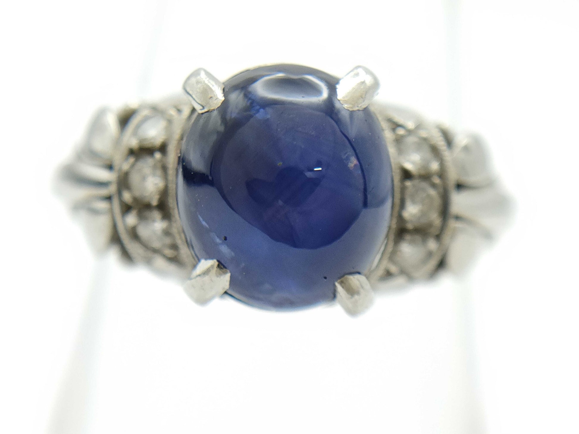 Stainless steel 3.16ct diamond PT900 4.7g ring 