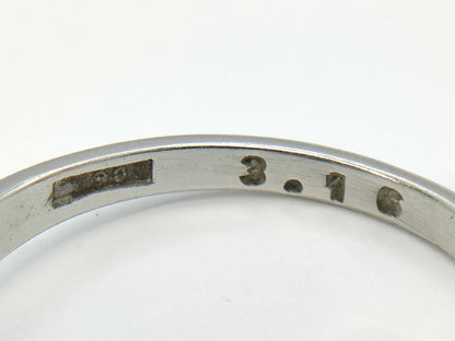 Stainless steel 3.16ct diamond PT900 4.7g ring 