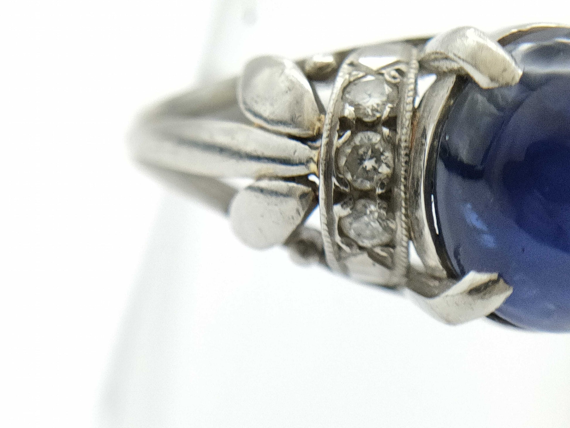 Stainless steel 3.16ct diamond PT900 4.7g ring 