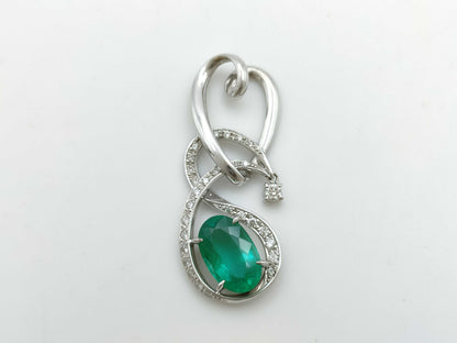 E4.63ct D0.10/0.41ct K18WG 8.6g Pendant Top 