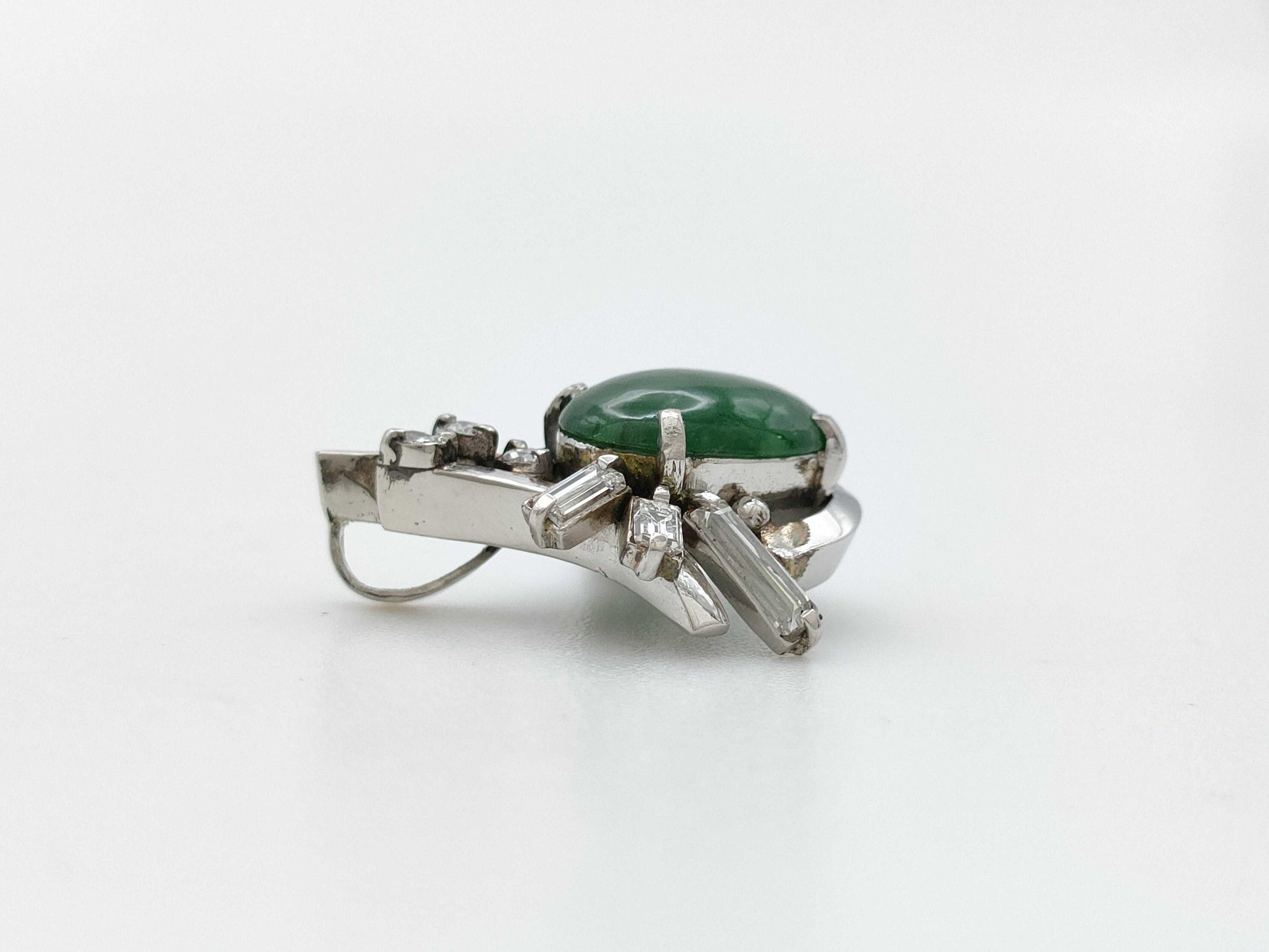 Jadeite D0.36ct PT900 3.6g Pendant Top 
