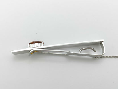 Colored Stone K14WG 8.4g Tie Pin/Cufflinks 