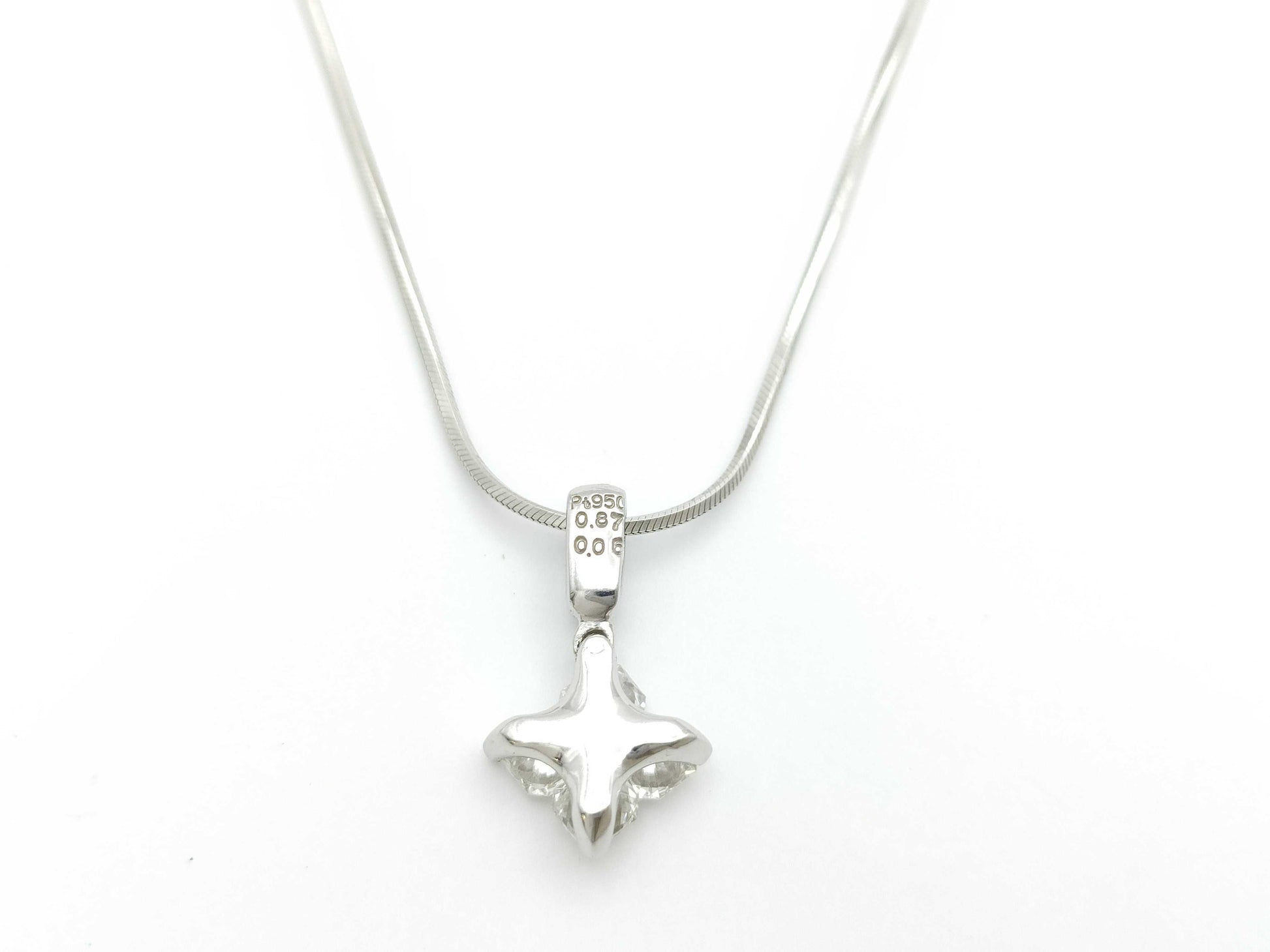 D0.87ct/0.06ct PT950/PT850 6.9g Necklace 
