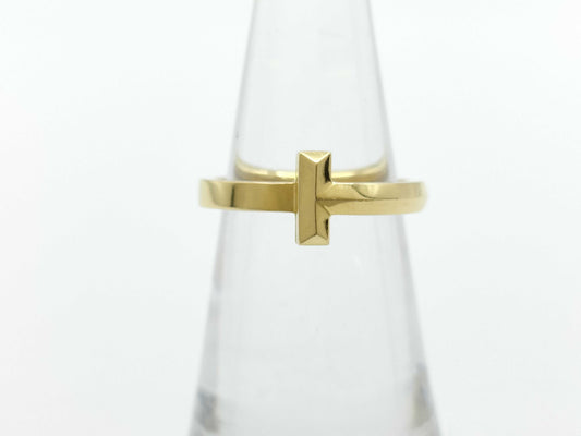 Tiffany & Co. T One Narrow Yellow Gold AU750 4.3g Ring 