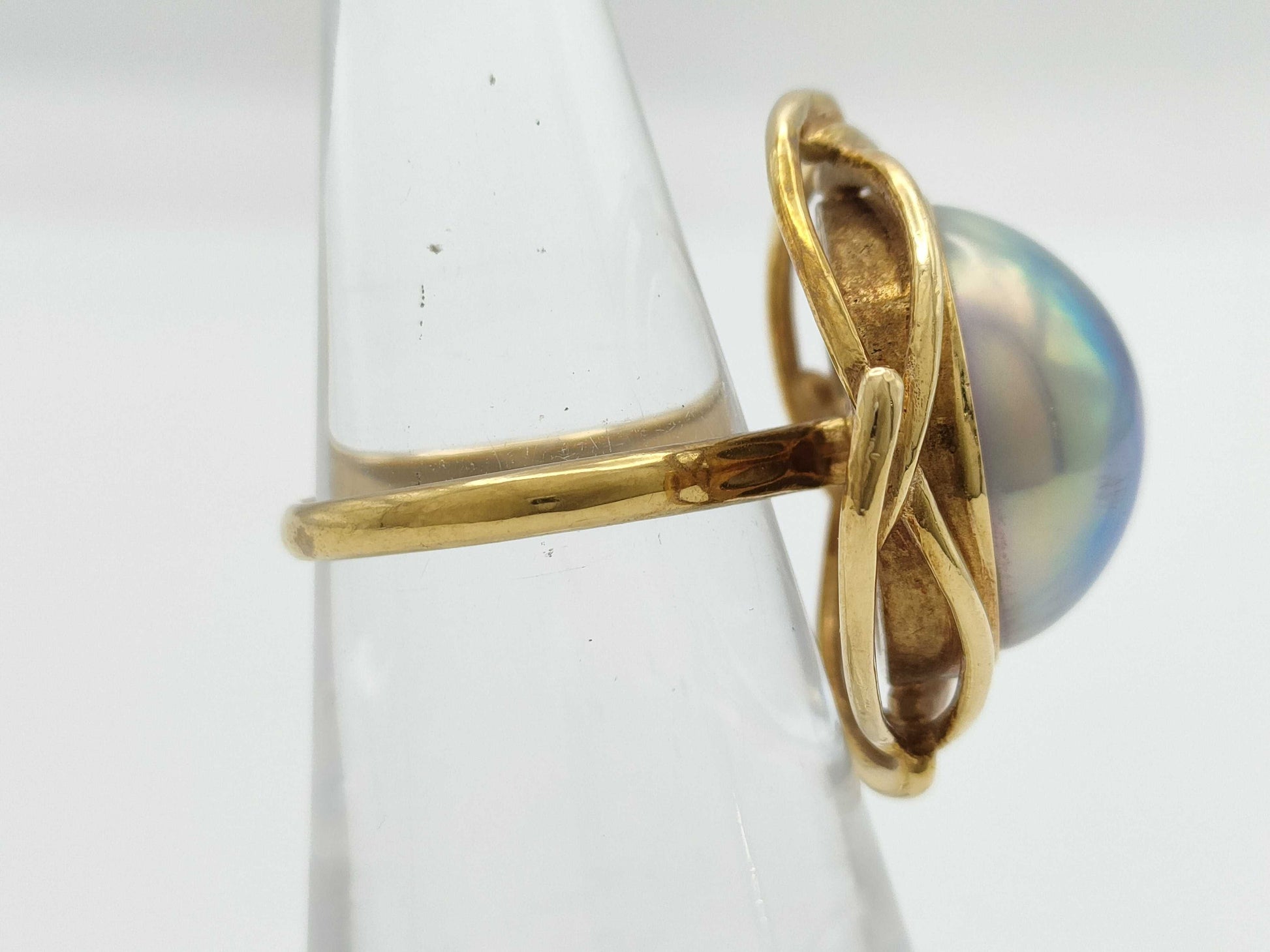 TASAKI Mabe Pearl Ring, Diameter: Approx. 15.8mm, 14K Gold, 9.9g 