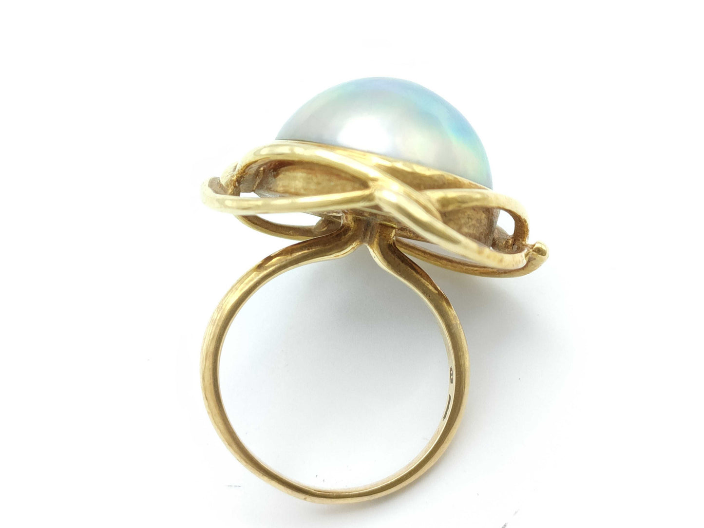 TASAKI Mabe Pearl Ring, Diameter: Approx. 15.8mm, 14K Gold, 9.9g 