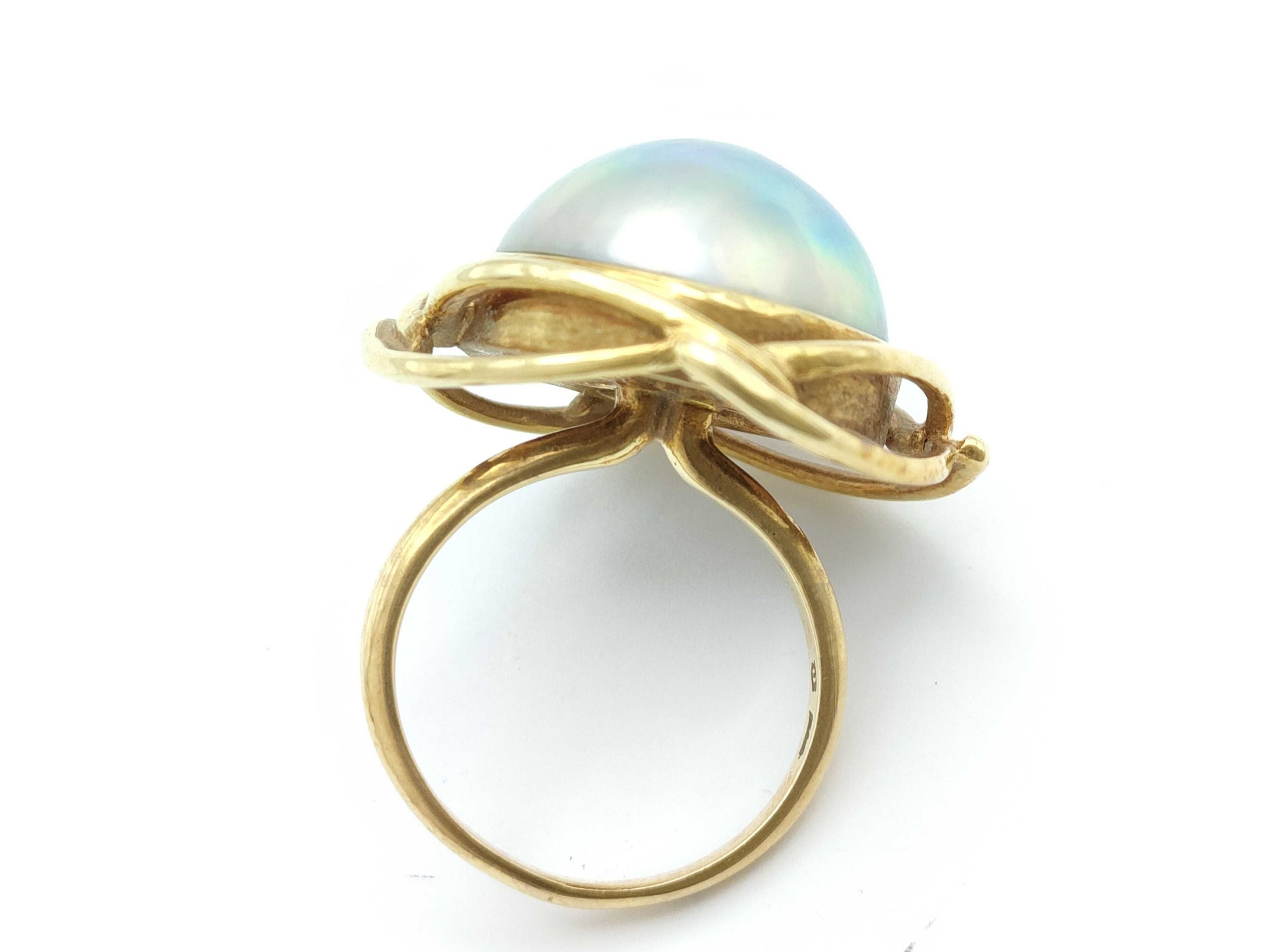 TASAKI Mabe Pearl Ring, Diameter: Approx. 15.8mm, 14K Gold, 9.9g 
