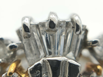 S1.18ct D0.50ct Pt900/K18 6.1g Ring 