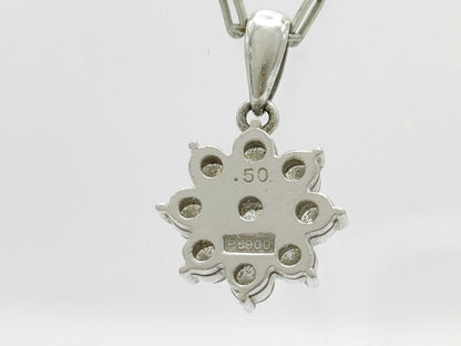 D0.50ct Pt900/850 5.2g Necklace 