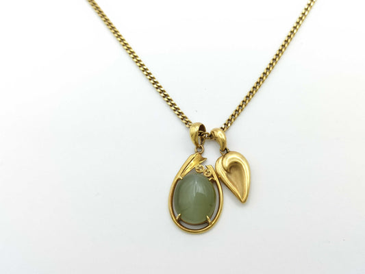 Colored Stone Necklace, 18K Gold, 10.5g 