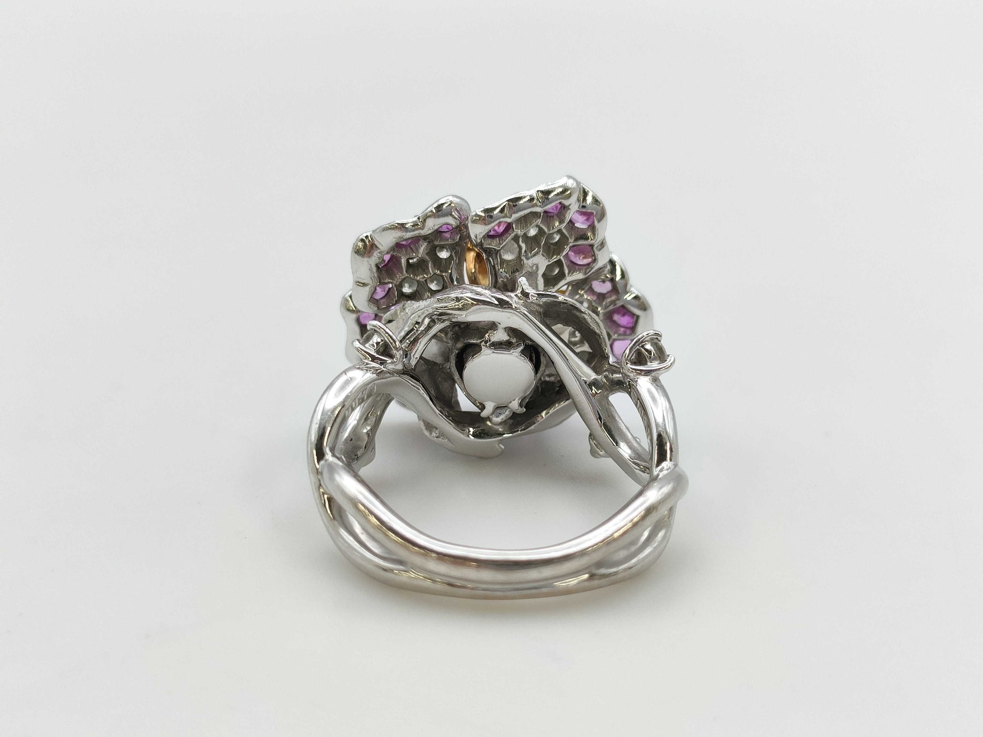MIKIMOTO Colored Stone 1.06ct D0.79ct K18 13.0g Ring 