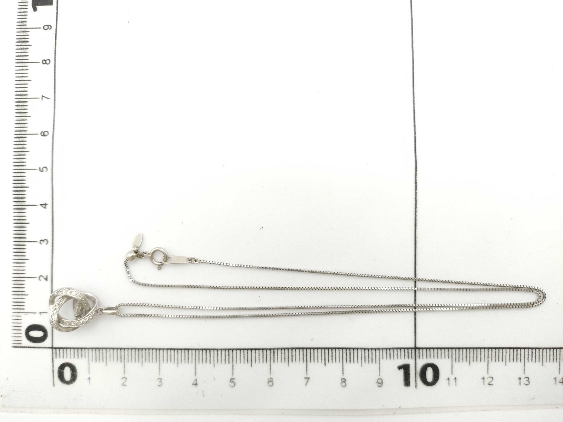 D0.255/0.09ct Pt900/850 4.0g Necklace 