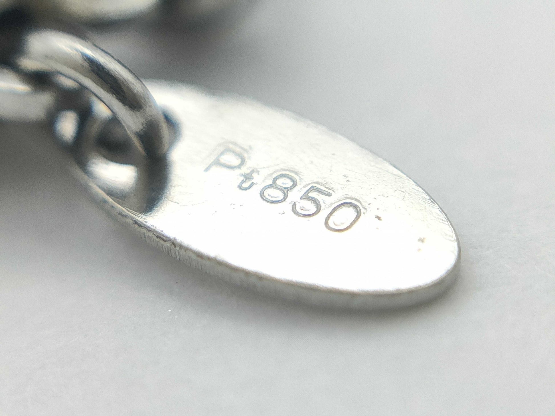 D0.255/0.09ct Pt900/850 4.0g Necklace 