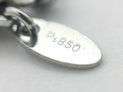 D0.255/0.09ct Pt900/850 4.0g Necklace 
