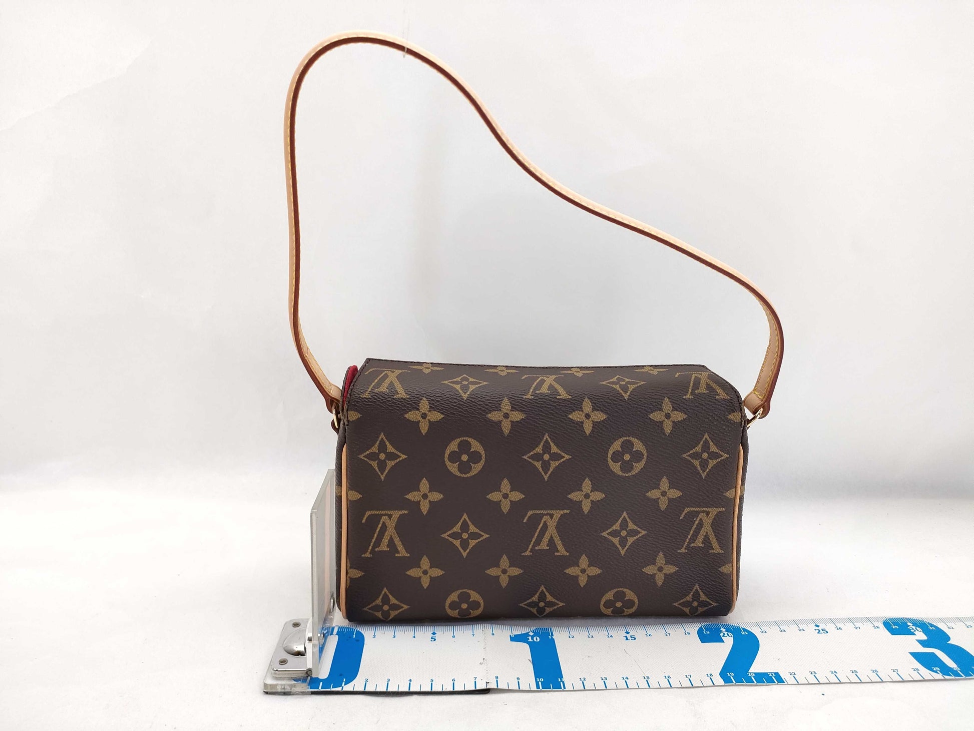 LOUIS VUITTON Monogram Recital Handbag, PVC, Brown, Shoulder Bag