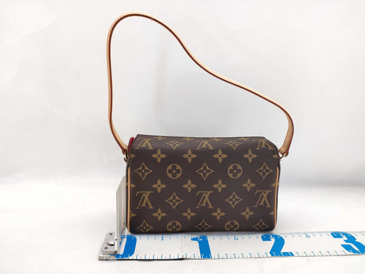 LOUIS VUITTON Monogram Recital Handbag, PVC, Brown, Shoulder Bag