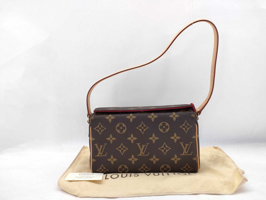LOUIS VUITTON Monogram Recital Handbag, PVC, Brown, Shoulder Bag