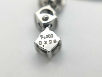 D0.328ct Pt900/850 2.8g Necklace 