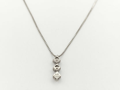 D0.328ct Pt900/850 2.8g Necklace 