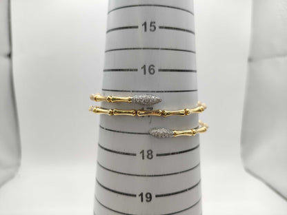 CHIMENTO Bone Motif Diamond 750 14.6g Bracelet/Bangle 