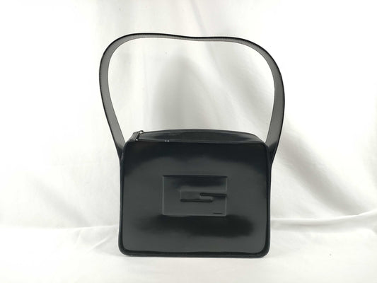 GUCCI G Logo One-Shoulder Bag 001.3032 Black Leather Shoulder Bag