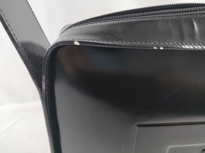 GUCCI G Logo One-Shoulder Bag 001.3032 Black Leather Shoulder Bag