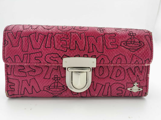 Vivienne Westwood Vivienne Westwood long wallet pink logo wallet
