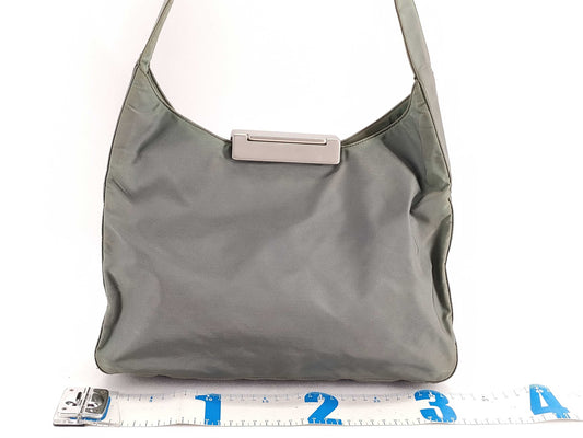 PRADA Nylon Prada One-Shoulder Bag Nylon Khaki Shoulder Bag