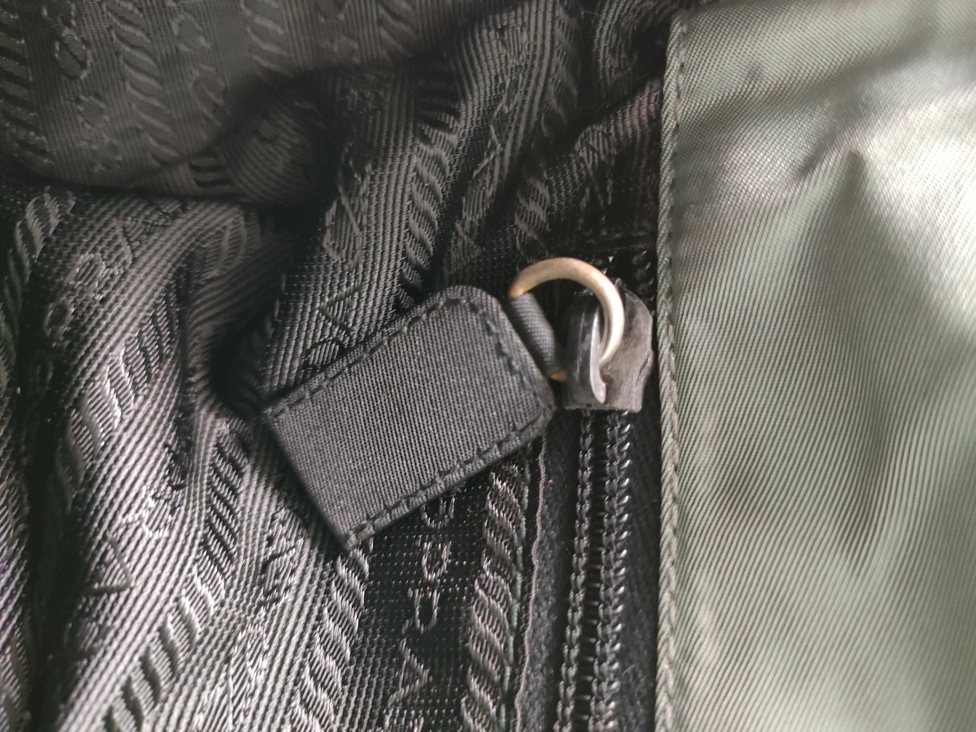 PRADA Nylon Prada One-Shoulder Bag Nylon Khaki Shoulder Bag