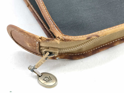Dior Christian Dior Leather Second Bag Black x Brown Second Bag