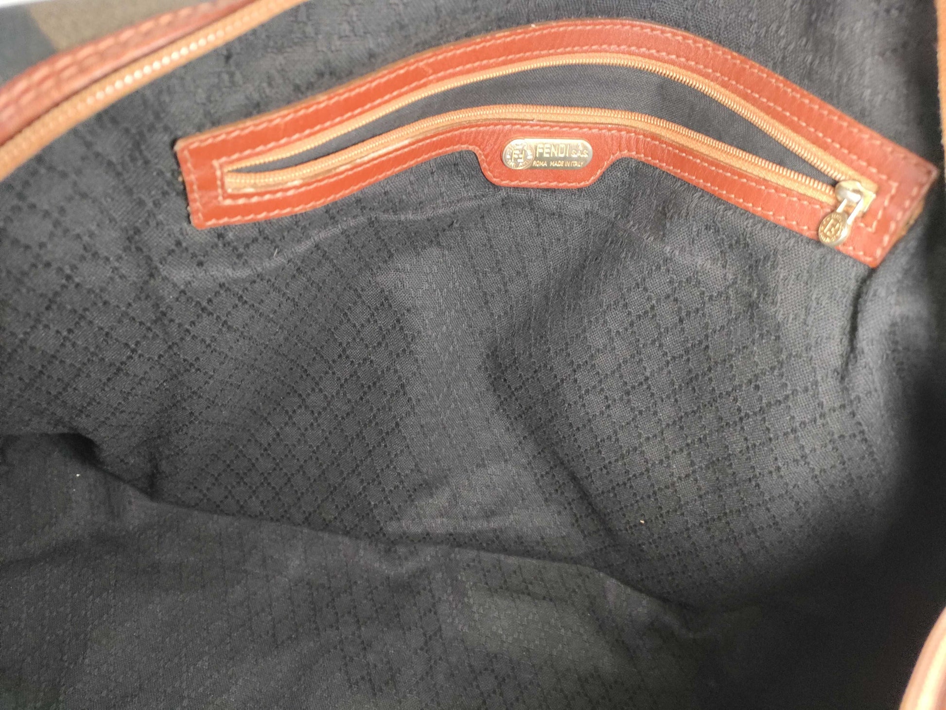 FENDI Pecan Boston Bag, Brown