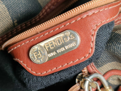 FENDI Pecan Boston Bag, Brown