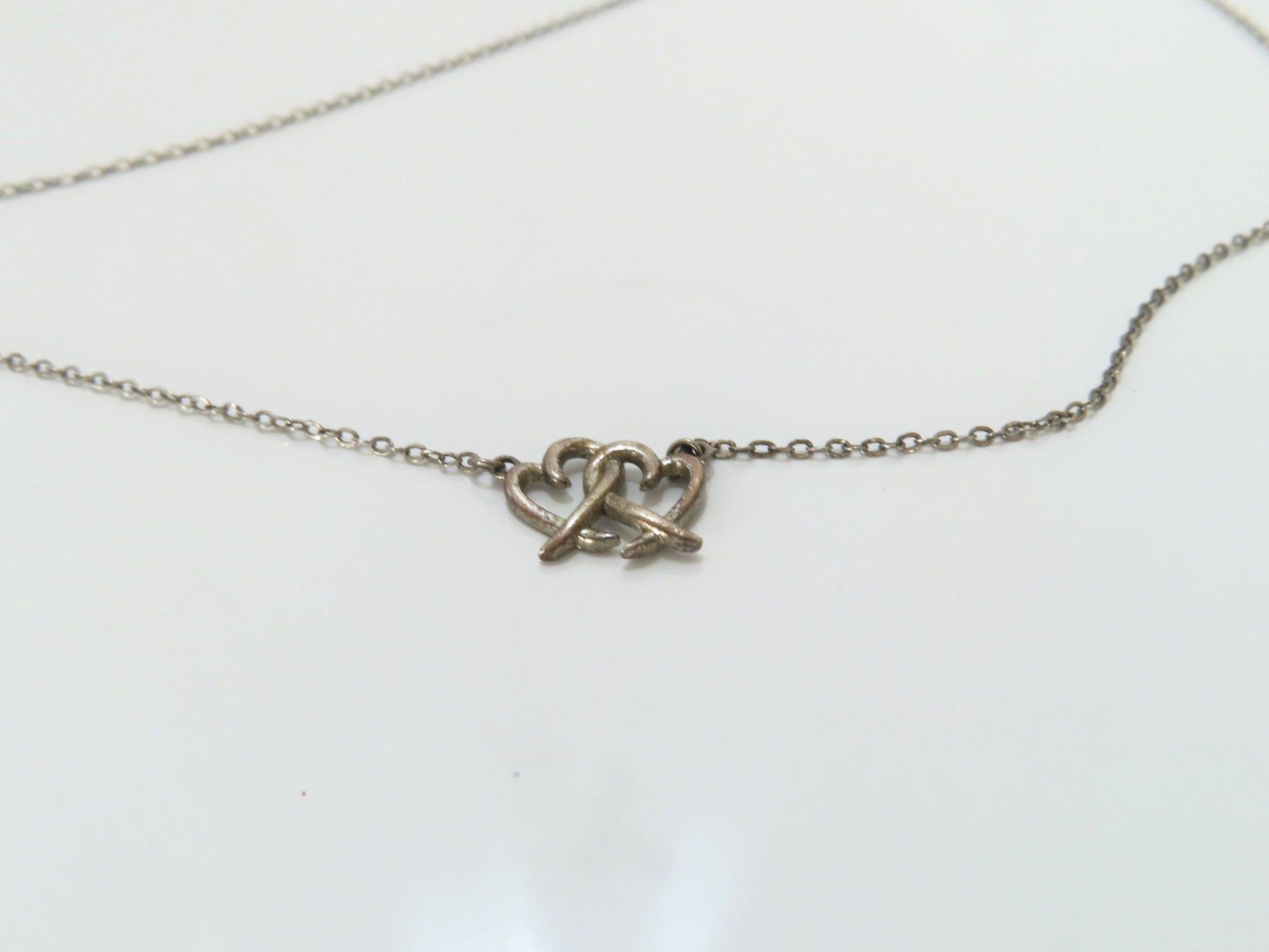 Tiffany & Co. TIFFANY & Co. Double Loving Heart Necklace S925 2.1g Necklace