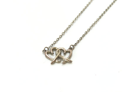 Tiffany & Co. TIFFANY & Co. Double Loving Heart Necklace S925 2.1g Necklace