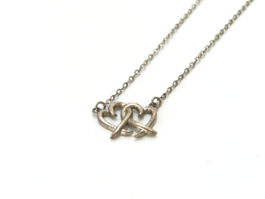 Tiffany & Co. TIFFANY & Co. Double Loving Heart Necklace S925 2.1g Necklace
