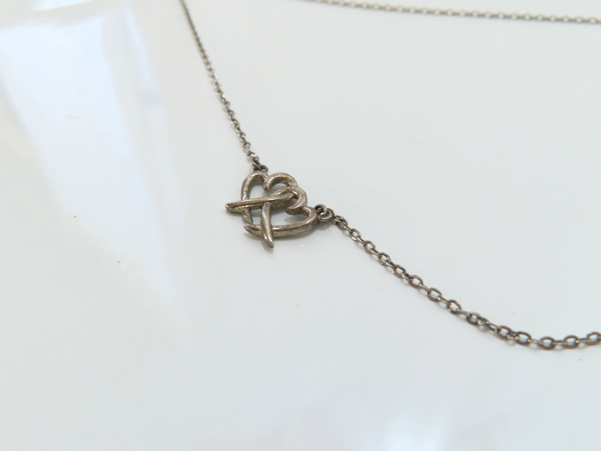 Tiffany & Co. TIFFANY & Co. Double Loving Heart Necklace S925 2.1g Necklace