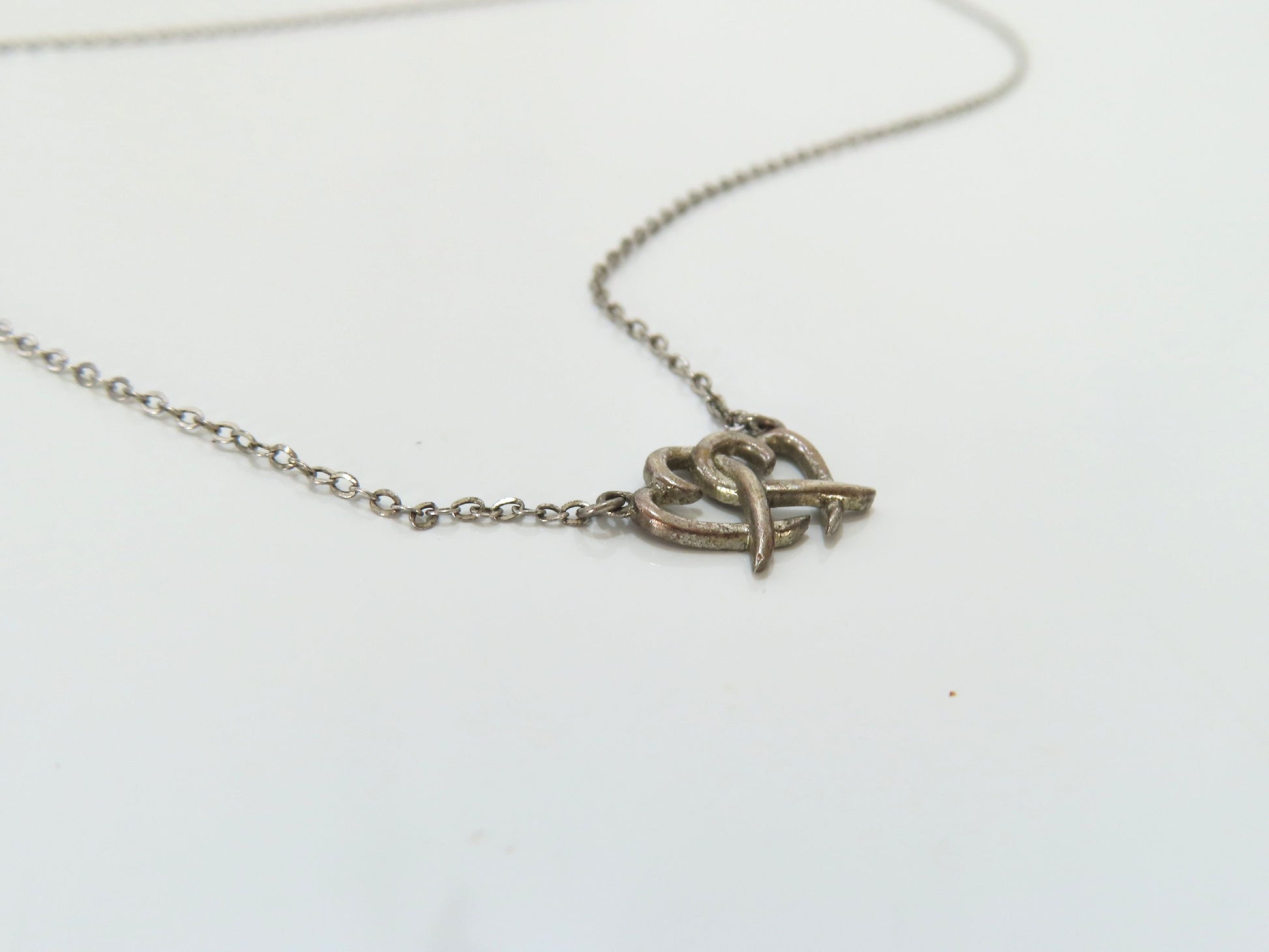 Tiffany & Co. TIFFANY & Co. Double Loving Heart Necklace S925 2.1g Necklace