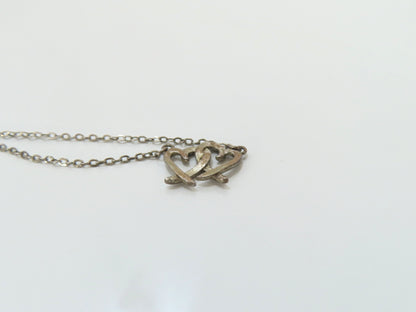 Tiffany & Co. TIFFANY & Co. Double Loving Heart Necklace S925 2.1g Necklace