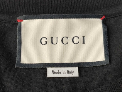GUCCI GUCCI Logo Sherry T-shirt 440103 Size XL Black T-shirt