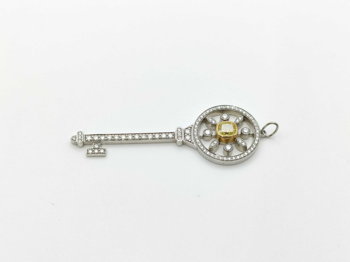 Tiffany & Co. Kaleidoscope Key Pendant with 0.49ct Diamonds, PT950/Au750, 8.5g 