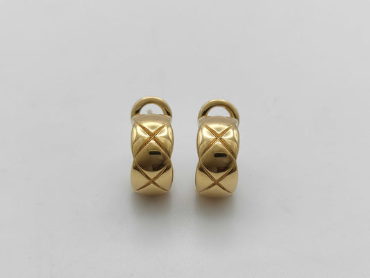 CHANEL Coco Crush YG Au750 6.4g Earrings 