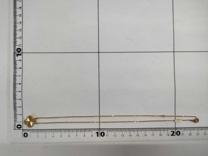 Van Cleef & Arpels Vintage Alhambra Guilloched Necklace in Yellow Gold and Au750, 6.7g 