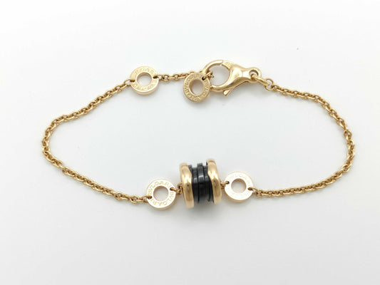 BVLGARI B.zero1 Element SM Black Ceramic PG Au750 6.4g Bracelet/Bangle 