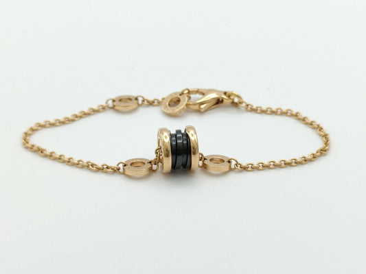 BVLGARI B.zero1 Element SM Black Ceramic PG Au750 6.4g Bracelet/Bangle 