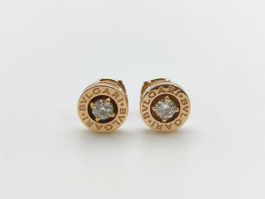 BVLGARI BB Diamond PG Au750 4.8g Earrings 