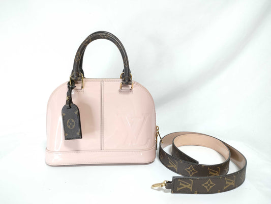 LOUIS VUITTON RFID Verified Vernis Louis Vuitton Monogram Vernis Alma BB 2-Way Handbag M51925 Handbag