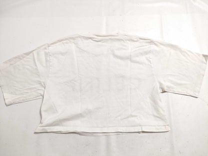 CELINE Logo Cropped T-Shirt White XS T-Shirt