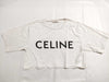 CELINE Logo Cropped T-Shirt White XS T-Shirt