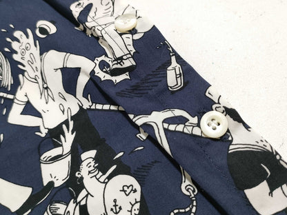 PRADA Prada Comic Print T-Shirt, Cut and Sewn, Size M