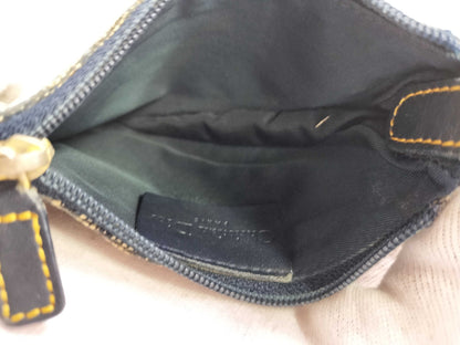 Dior Trotter Saddle Pouch in Navy Canvas.